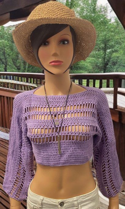 Crop-top crochet