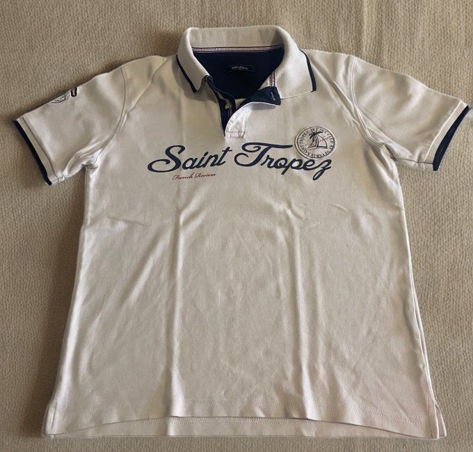 Polo Saint Tropez homme – Blanc cassé – L