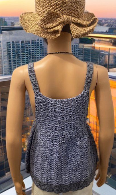 Top femme crocheté évasé Réf: VD001-4