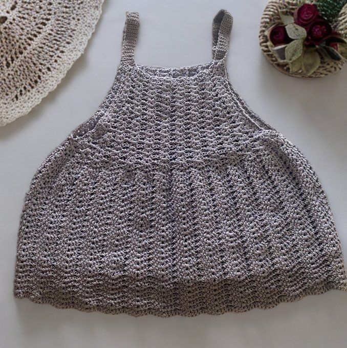 Top femme crocheté évasé Réf: VD001-4