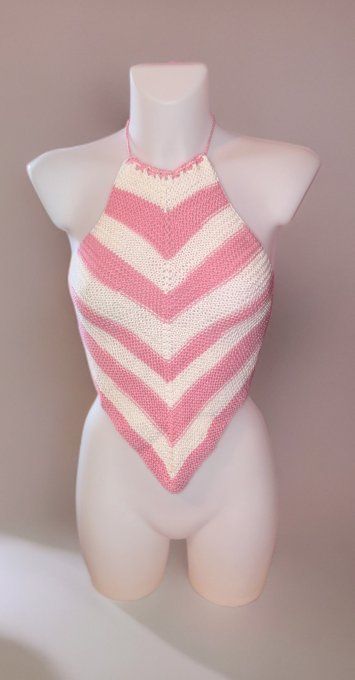 Top triangle tricoté femme Réf : VDN001-1