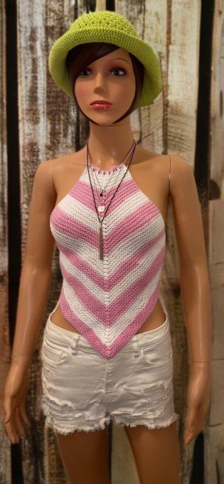 Top triangle tricoté femme Réf : VDN001-1