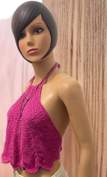 Top triangle tricoté femme Réf : VDN001-2