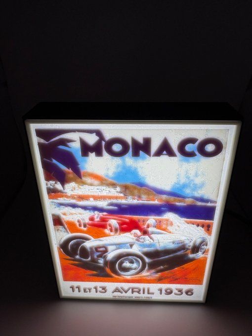 Veilleuse lithophane Monaco 1936 rétro avec LED USB-C