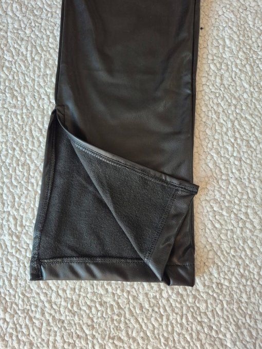 Pantalon simili cuir fendu femme Weightless Laura - Noir, Taille M