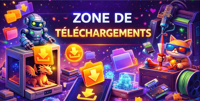 Bannière fichiers numériques pour impression 3D à télécharger Bannière fichiers numériques pour impression 3D à télécharger